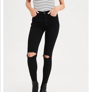 American Eagle black ripped jeans